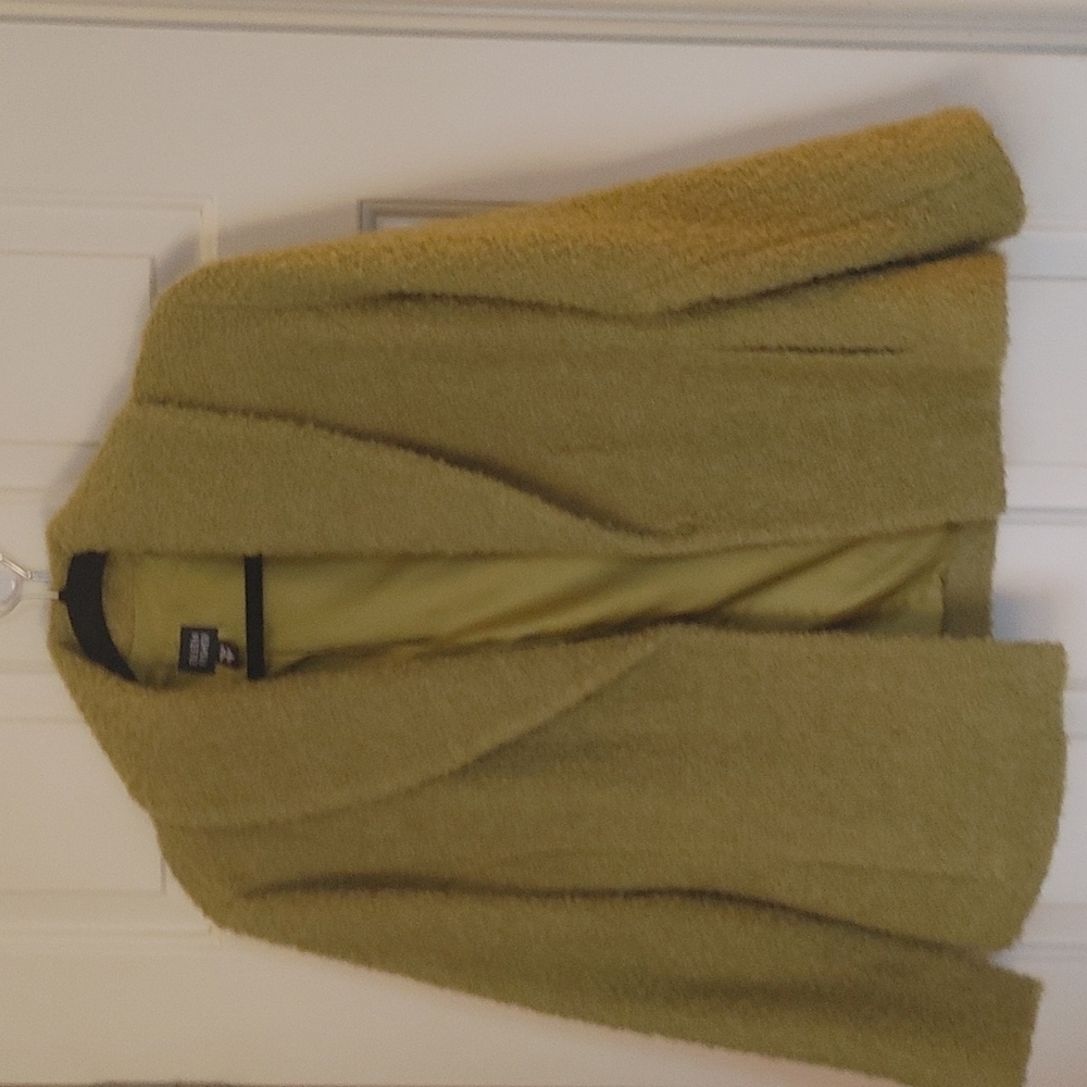 Textured lime green blazer